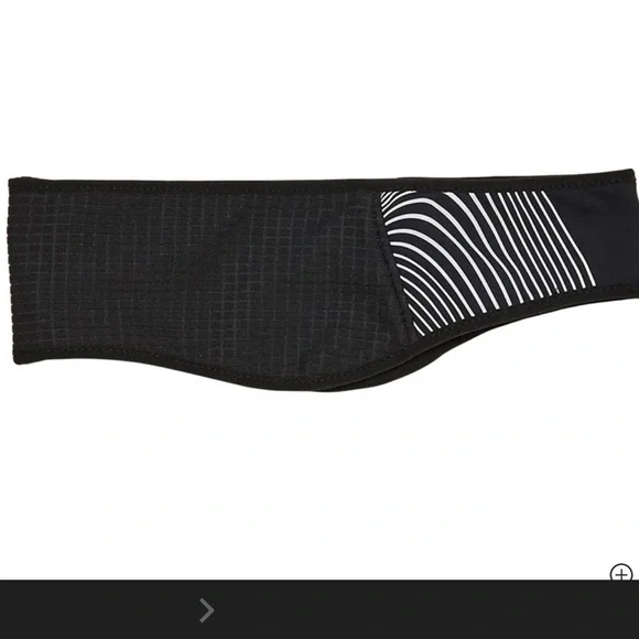 NIKE Dri-FIT Fleece Running Headband One Size Black Cold Weather Reflective NWT - Picture 3 of 3